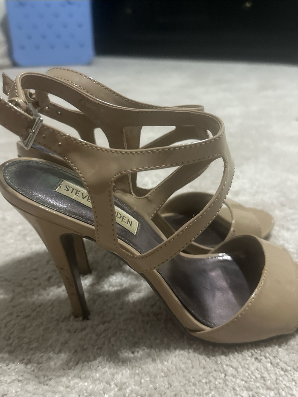 Steve Madden Beige Strappy High Heel Sandals